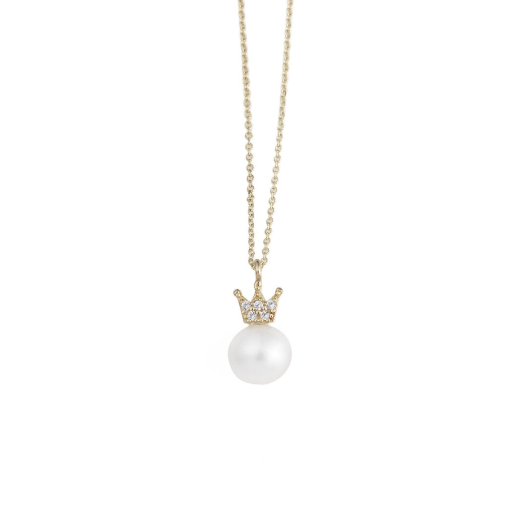 Pearl Crown Necklace – 9K Gold