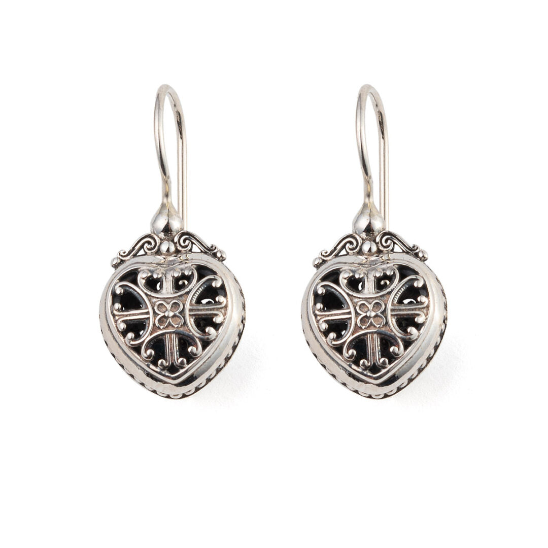 Gerochristo - Roxana Heart Earrings in Sterling Silver