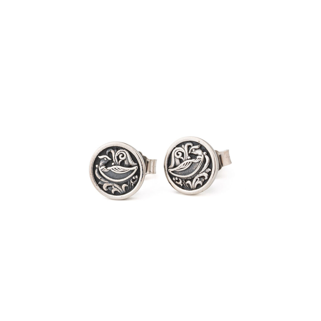Gerochristo - Dove Stud Earrings in Sterling Silver