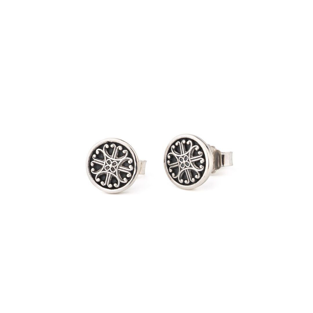 Gerochristo - Unisex Stud Earrings in Sterling Silver
