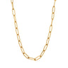 Paperclip Chain Necklace in Stainless Steel — Gold