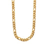 Stainless Steel Figaro Chain Necklace — Gold