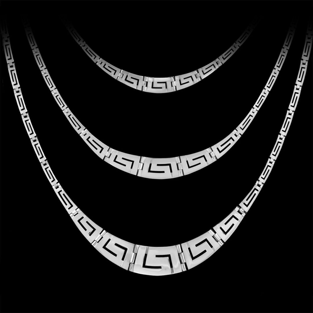 Gold plated meander necklace