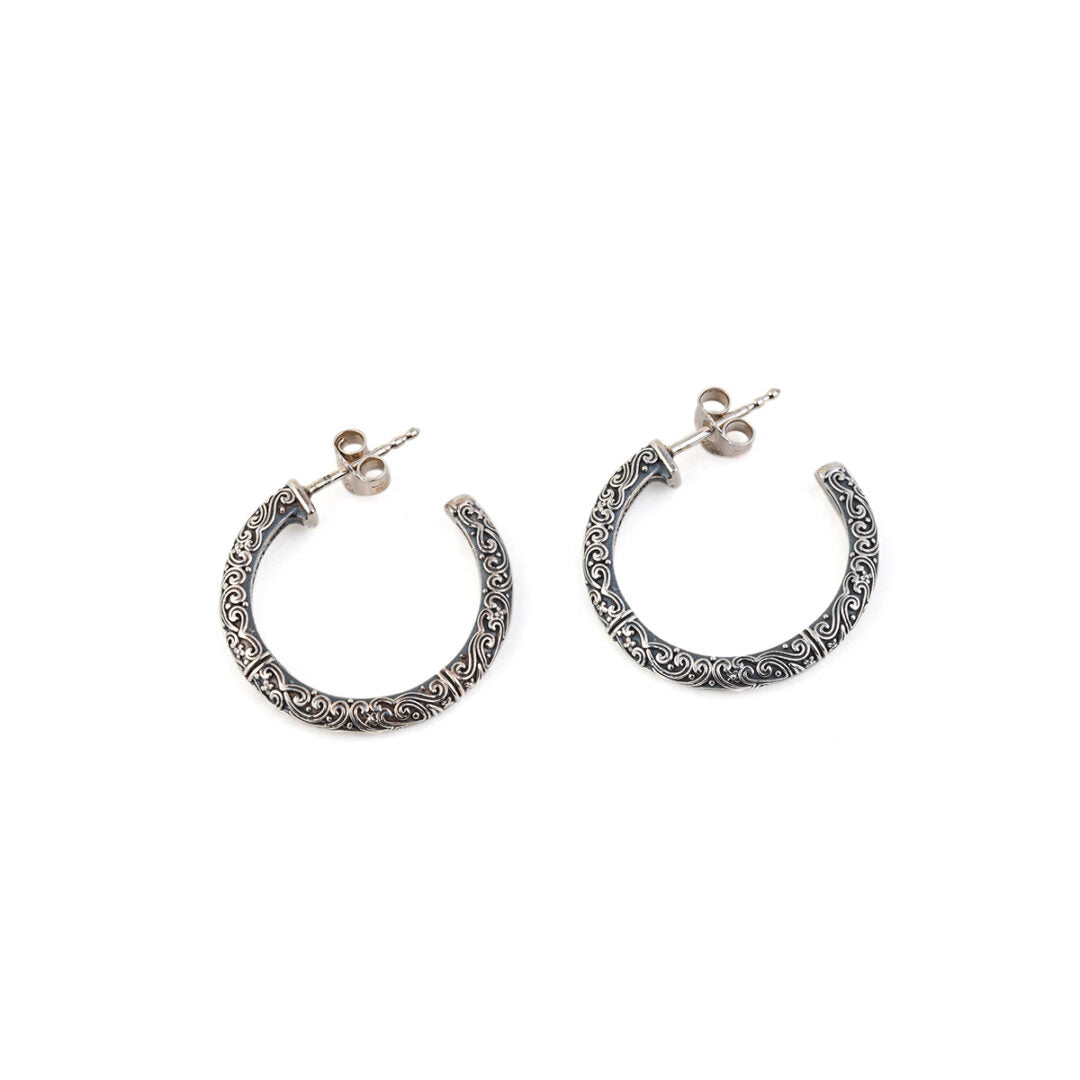 Gerochristo - Small Hoop earrings in sterling silver