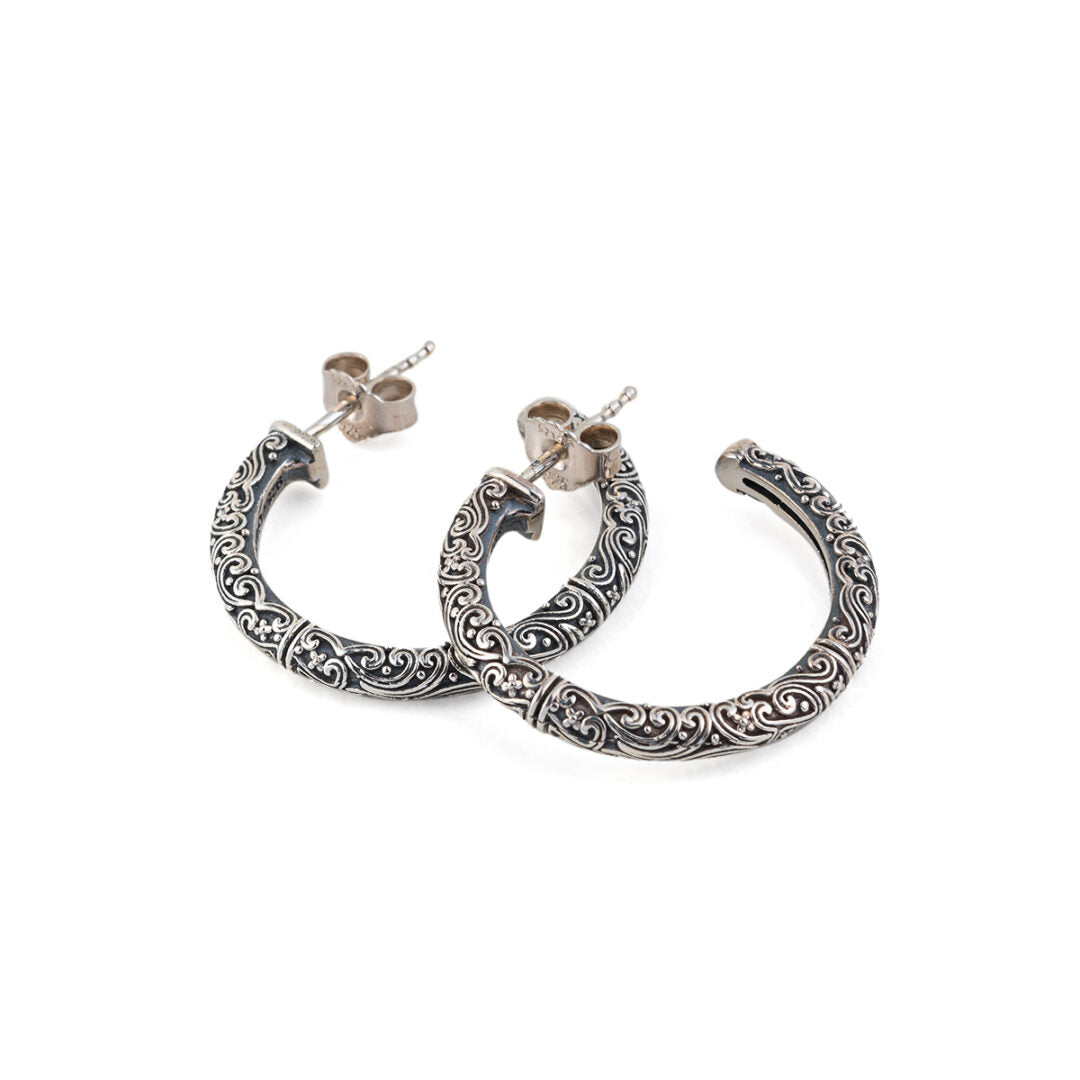 Gerochristo - Small Hoop earrings in sterling silver