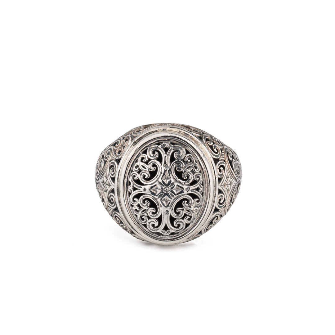 Gerochristo - Mediterranean oval shape Ring in Sterling Silver