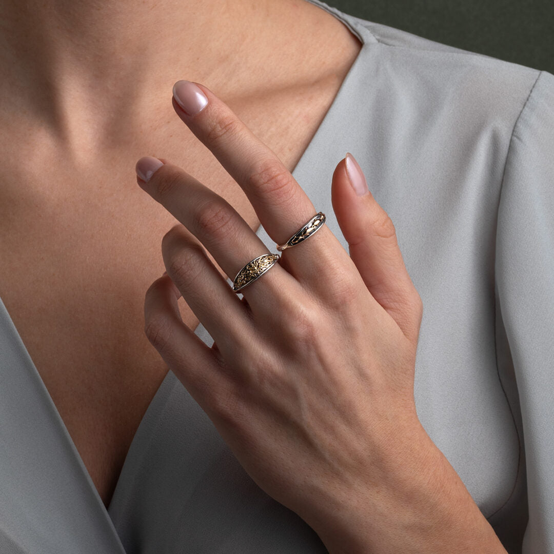 Gerochristo - Δαχτυλίδι Aretousa απο Χρυσό 18Κ και Ασήμι 925