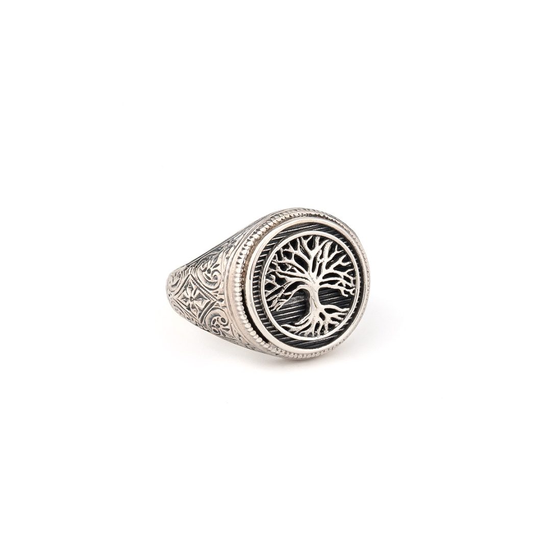 Gerochristo - Tree of Life Ring in Sterling Silver