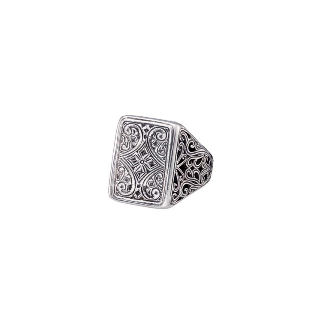 Gerochristo - Classic Parallelogram Ring in Sterling Silver