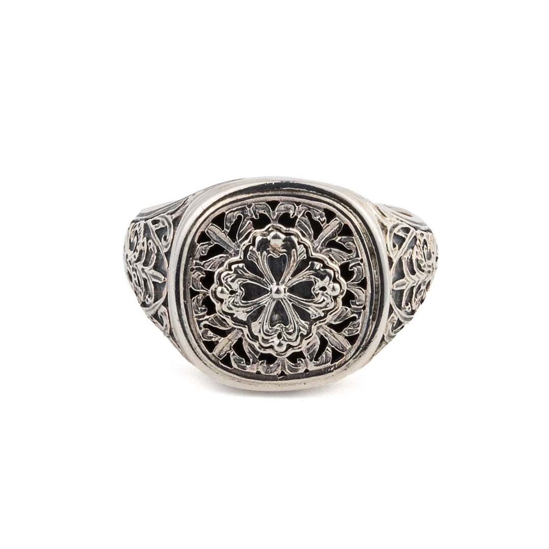 Gerochristo – Byzantine ring in Sterling silver