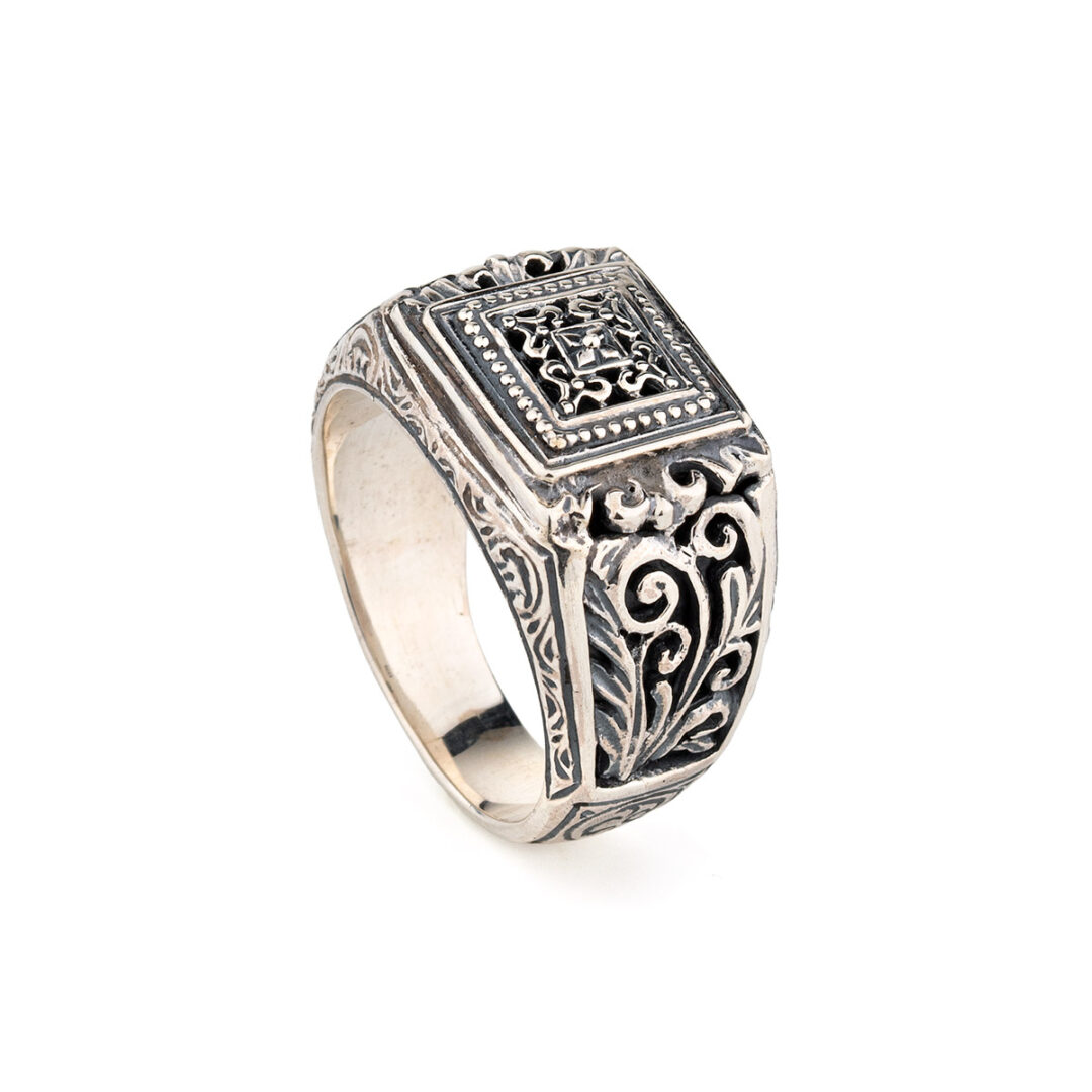 Gerochristo Byzantine Ring in 925 Sterling Silver