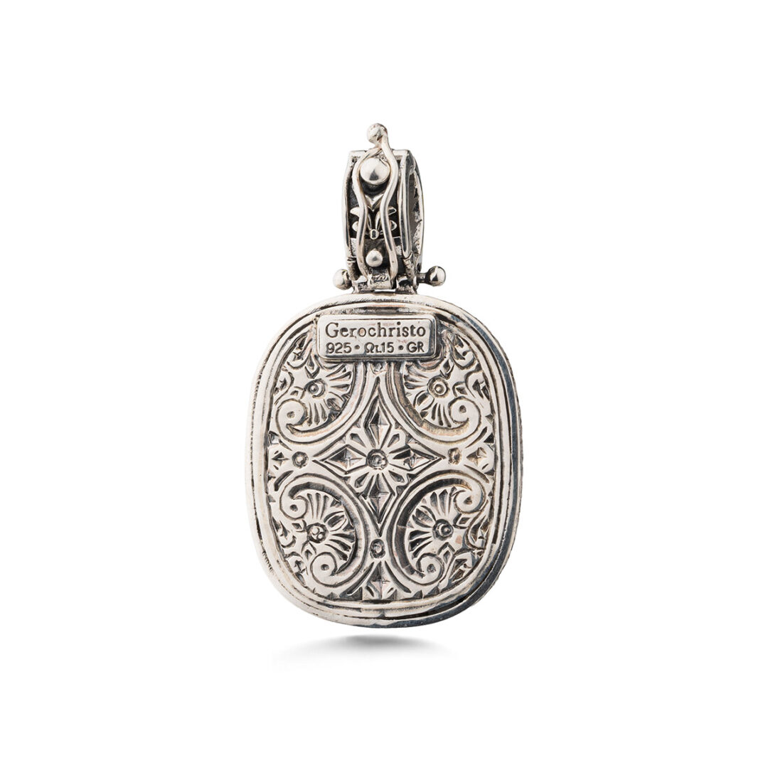 Gerochristo - Odysseus Pendant in Sterling Silver with Semi Precious Stone