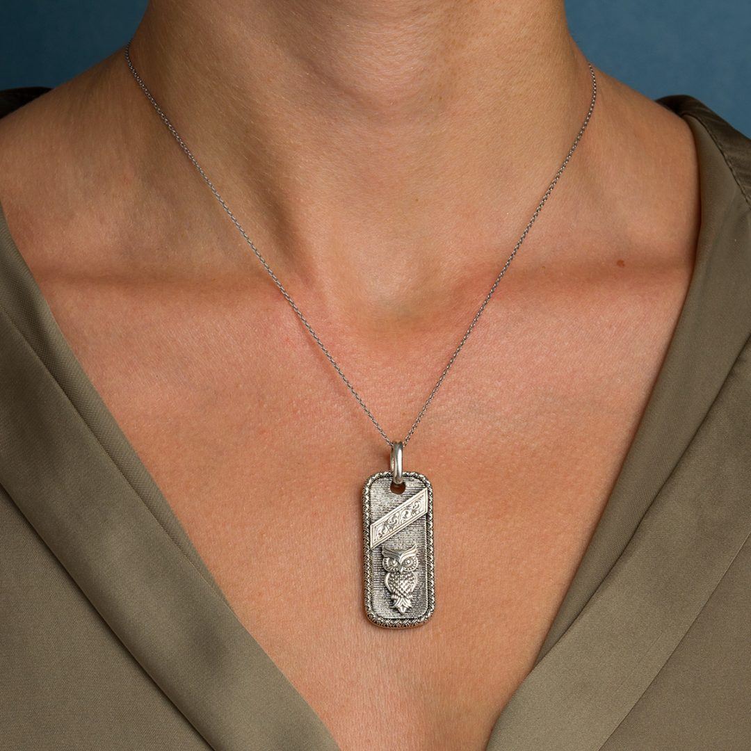 Gerochristo - Owl Talisman Pendant Sterling Silver