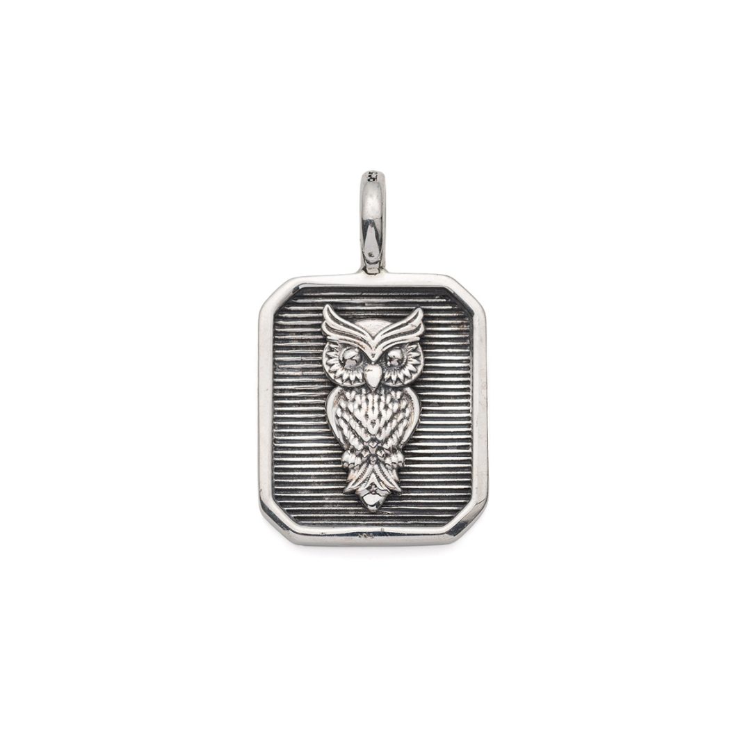 Gerochristo - Owl Pendant in Sterling Silver
