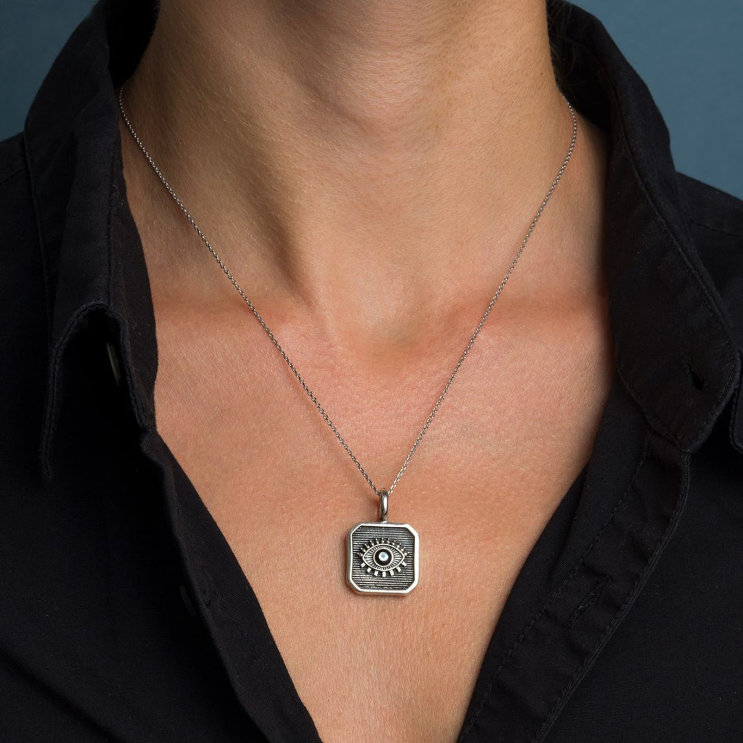 Gerochristo - Evil Eye Pendant in Sterling Silver