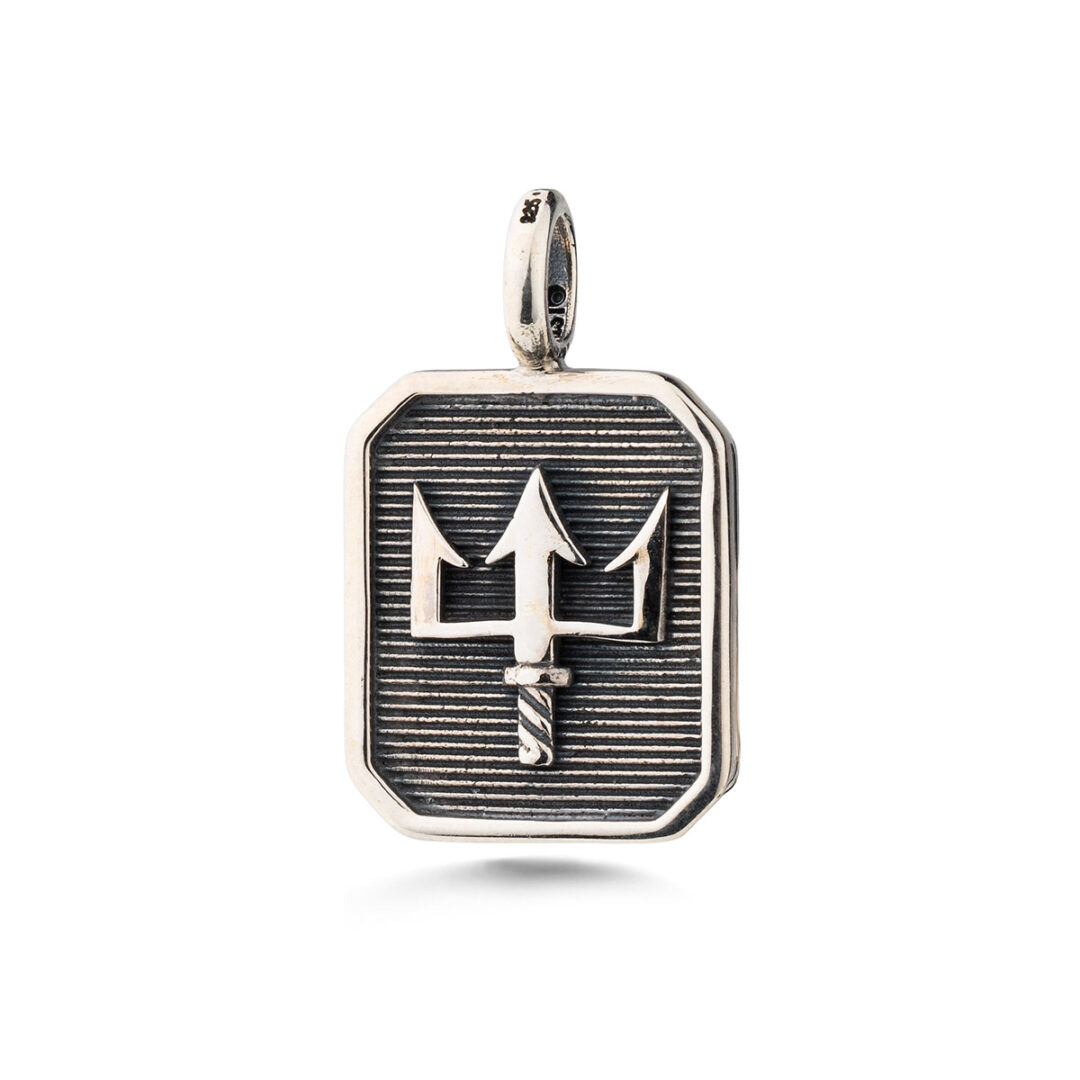 Gerochristo - Poseidon’s Trident Talisman Pendant in Sterling Silver