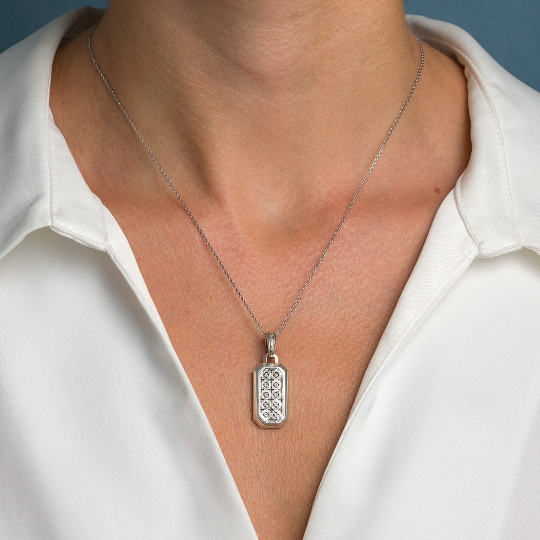 Gerochristo - Simplicity Cross Pattern Pendant in Sterling Silver