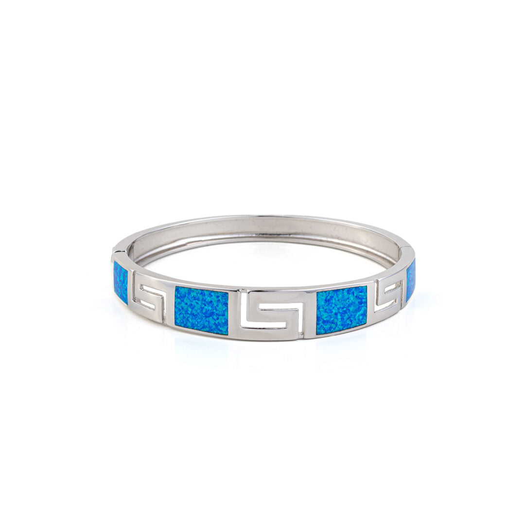 Βραχιόλι Bangle Μαίανδρος με Οpal - Ασήμι 925