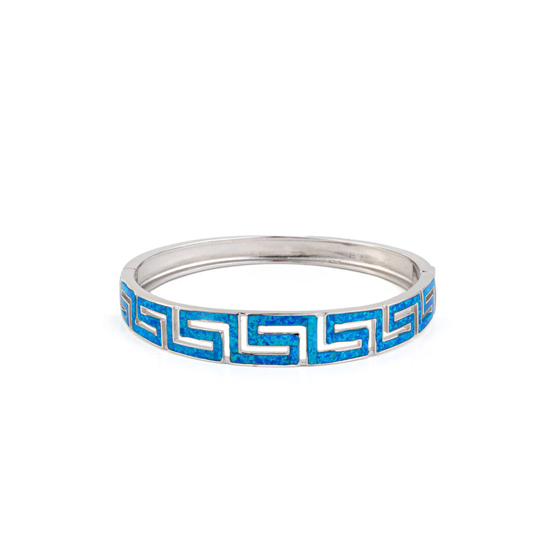 Βραχιόλι Bangle Μαίανδρος με Όπαλ - Άσήμι 925