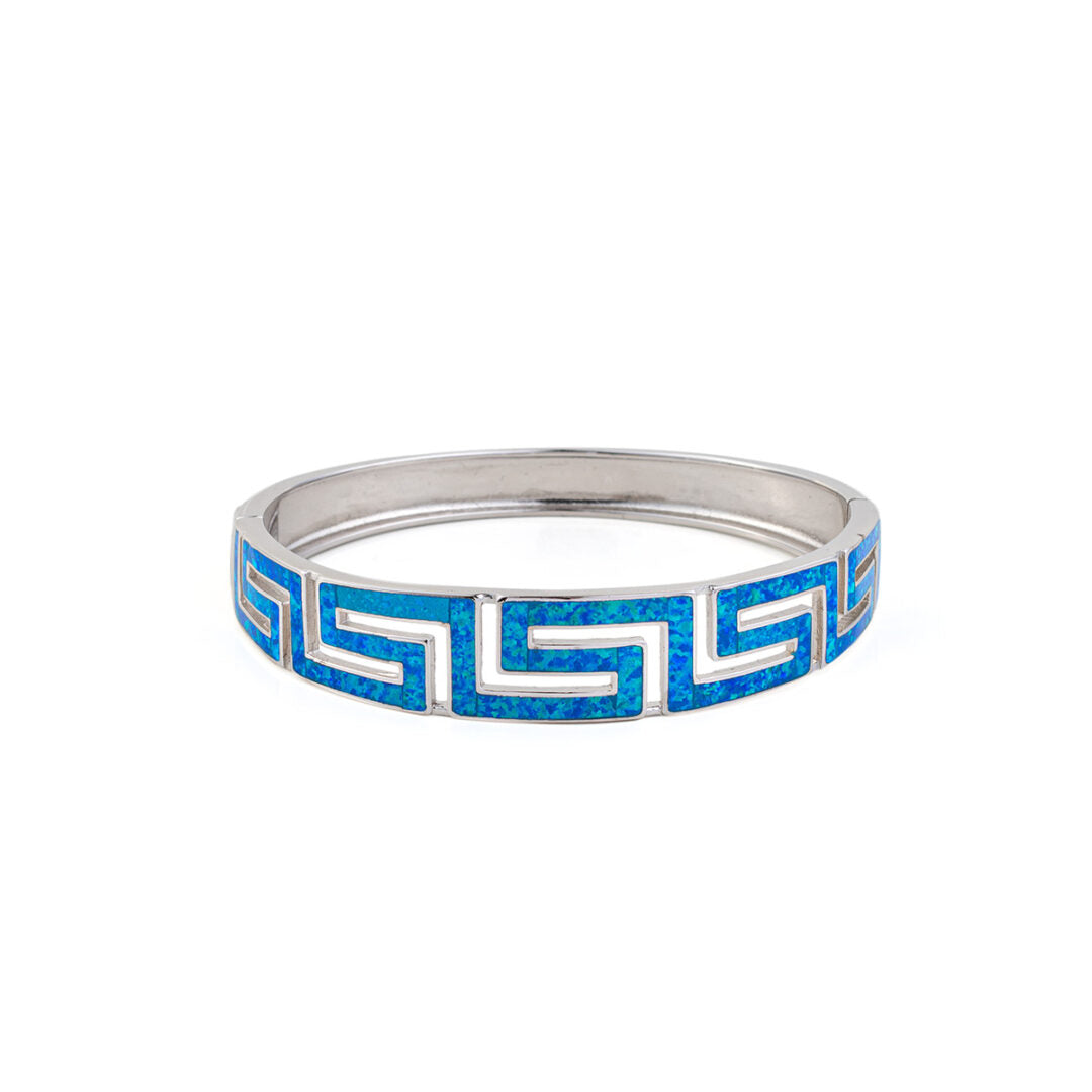 Βραχιόλι Bangle Μαίανδρος με Όπαλ - Άσήμι 925