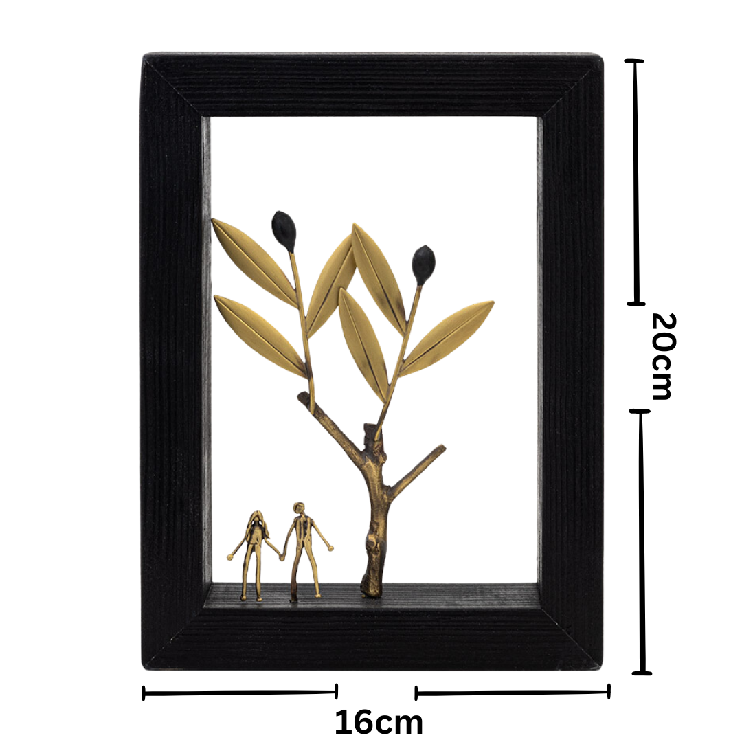 The couple - Bronze Wood art frame