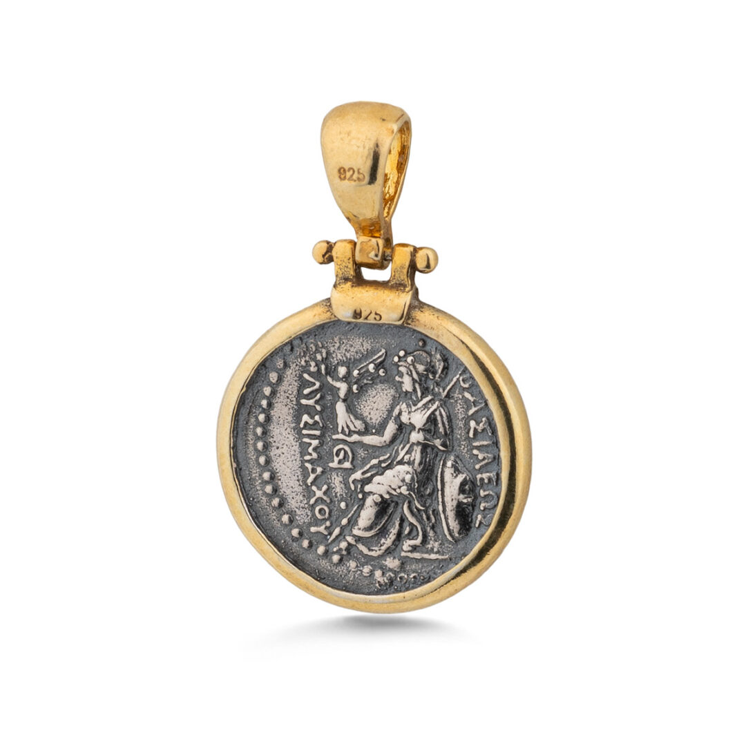 Alexander the Great Pendant - Sterling Silver and Gold Plated