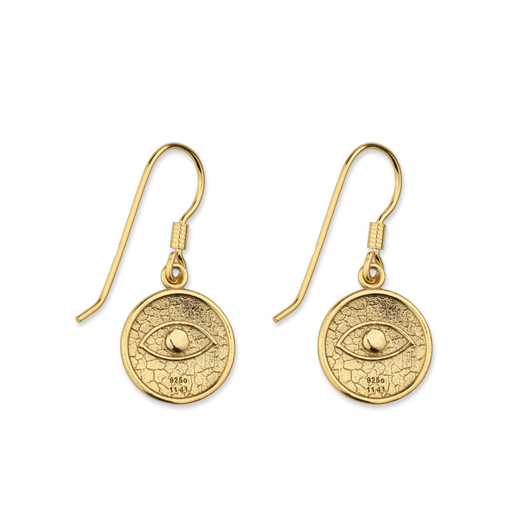Sterling Silver Hoop Earrings with Eyes