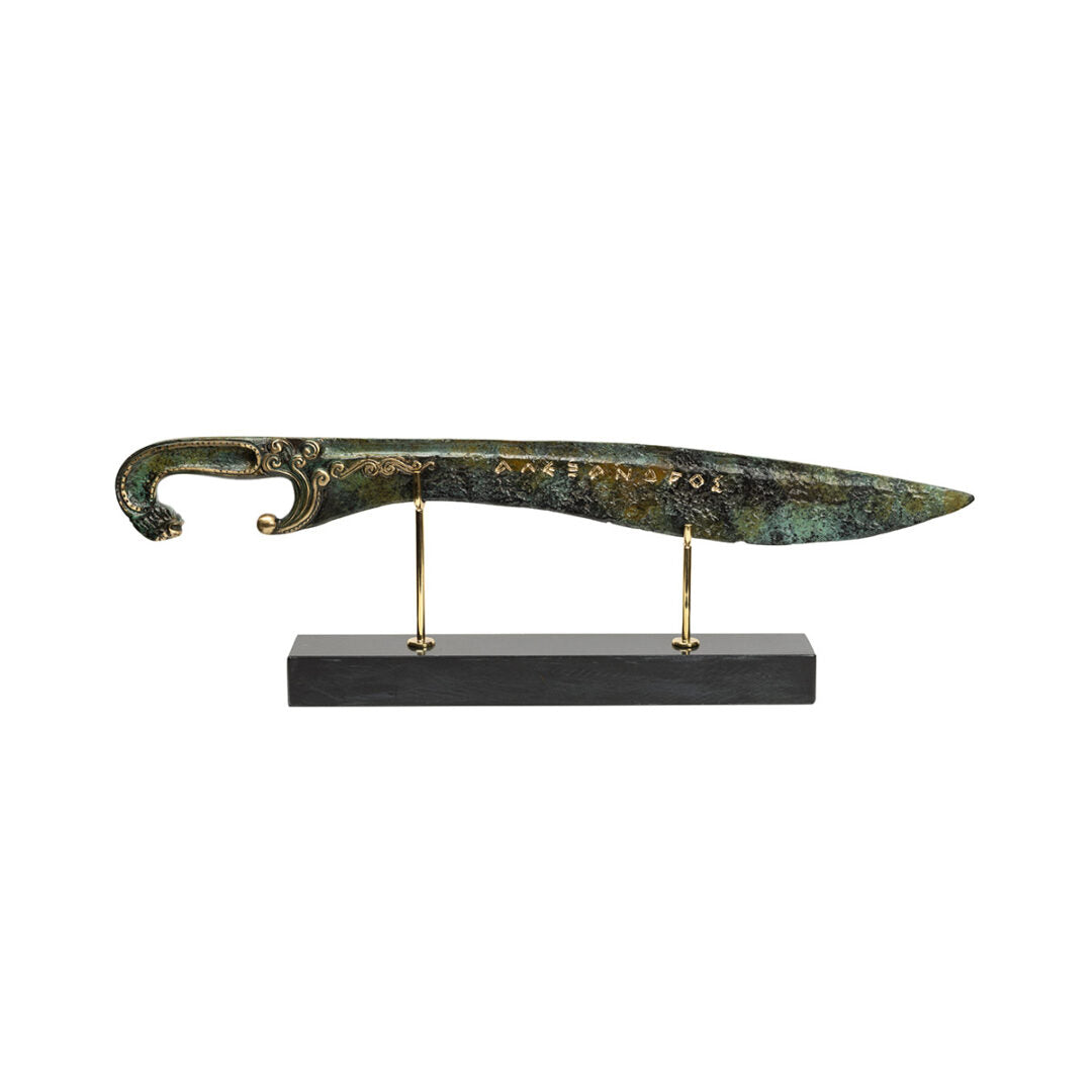 Great Alexander Sword on Marble Base - Bronze