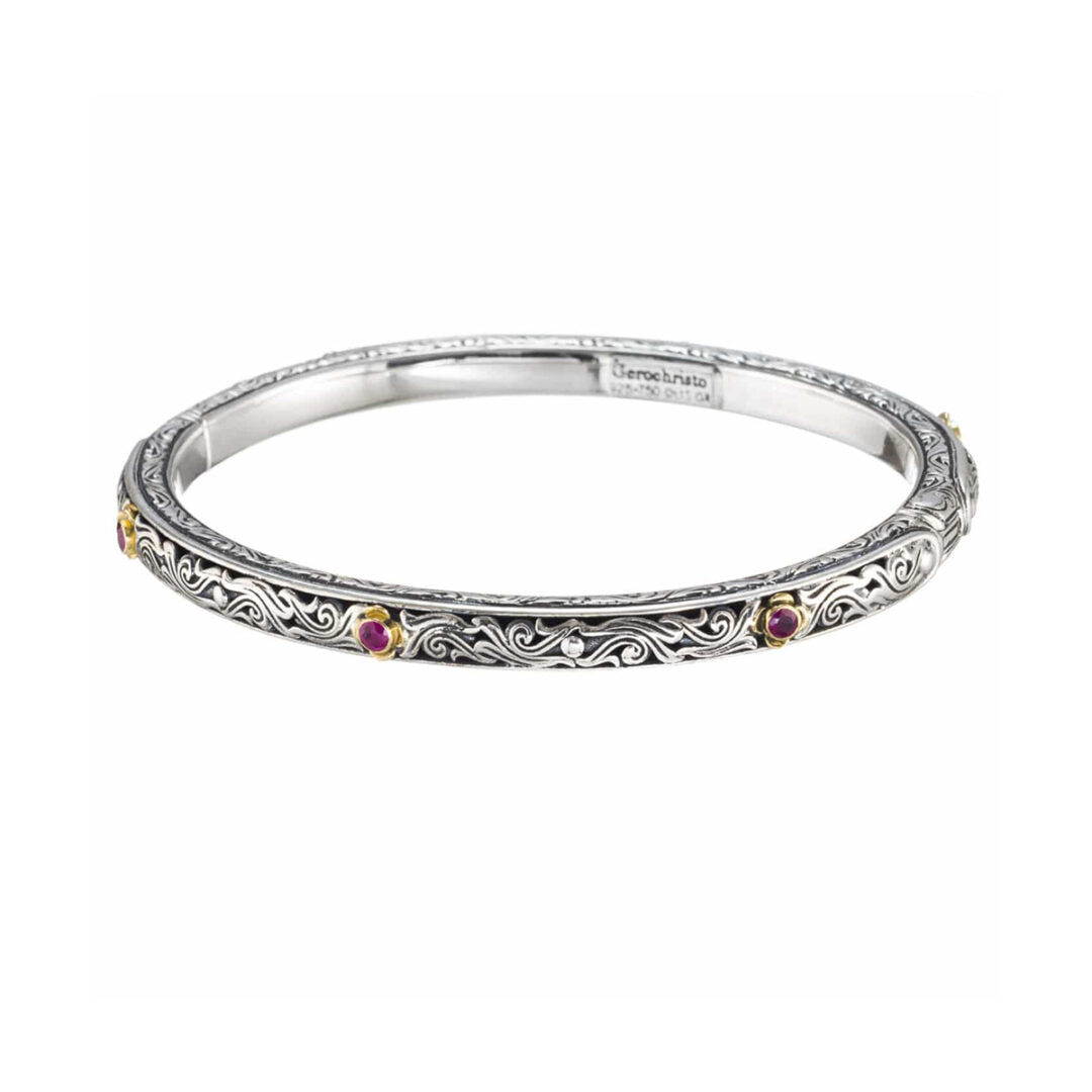 Gerochristo - Bracelet in Sterling Silver and 18K Gold