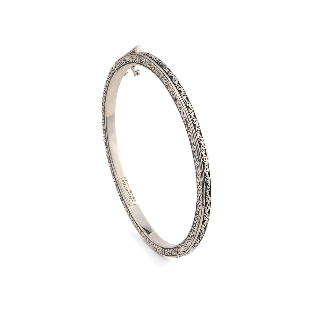 Gerochristo - Santorini kyma Bracelet in Sterling Silver