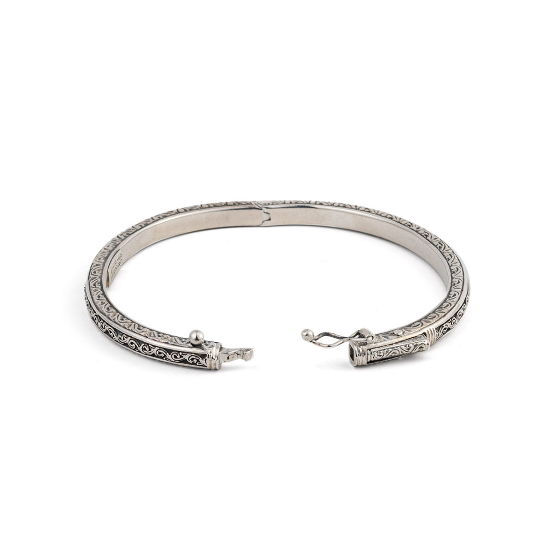 Gerochristo - Santorini kyma Bracelet in Sterling Silver