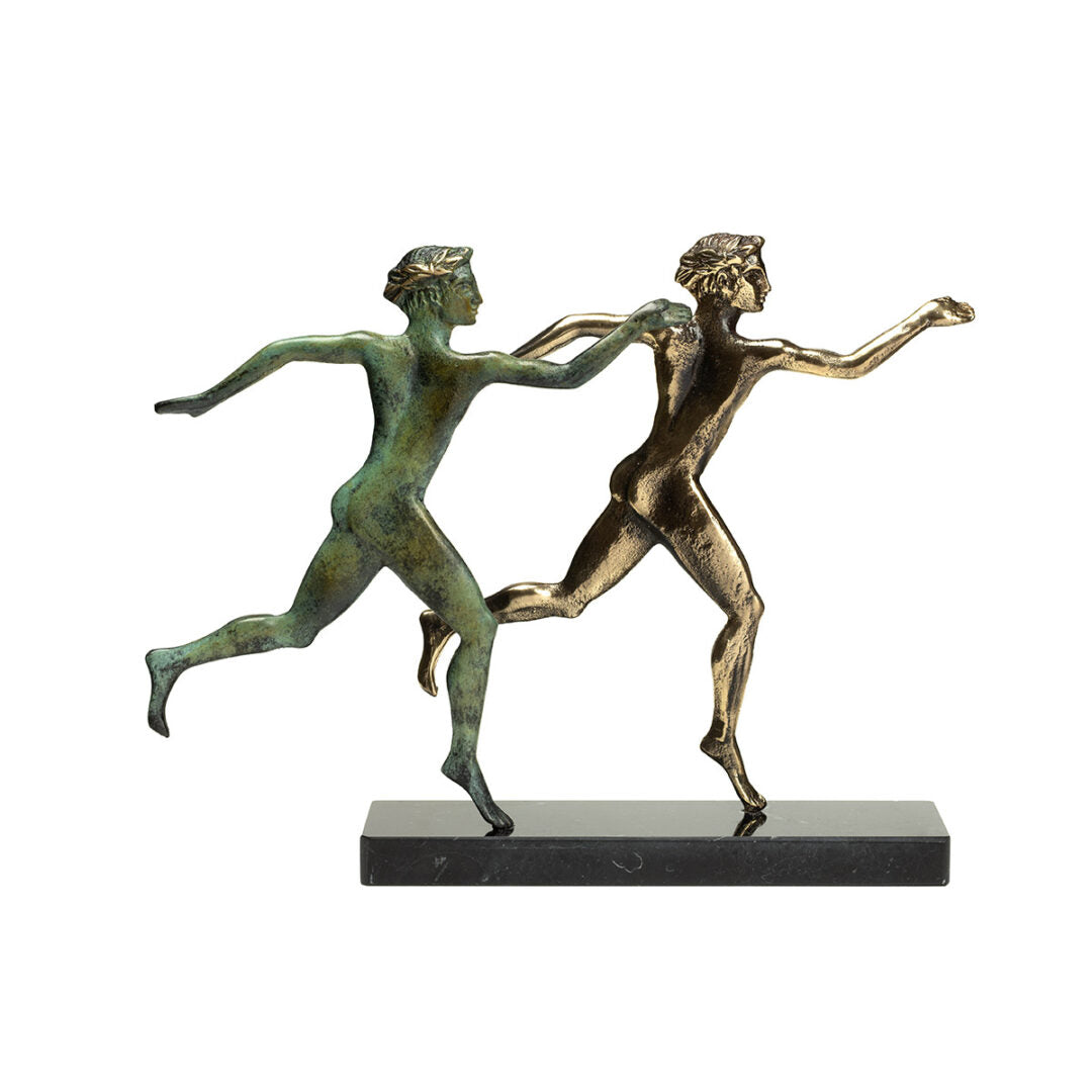 Ancient Greek Olympic Runners - Bronze Sculpture