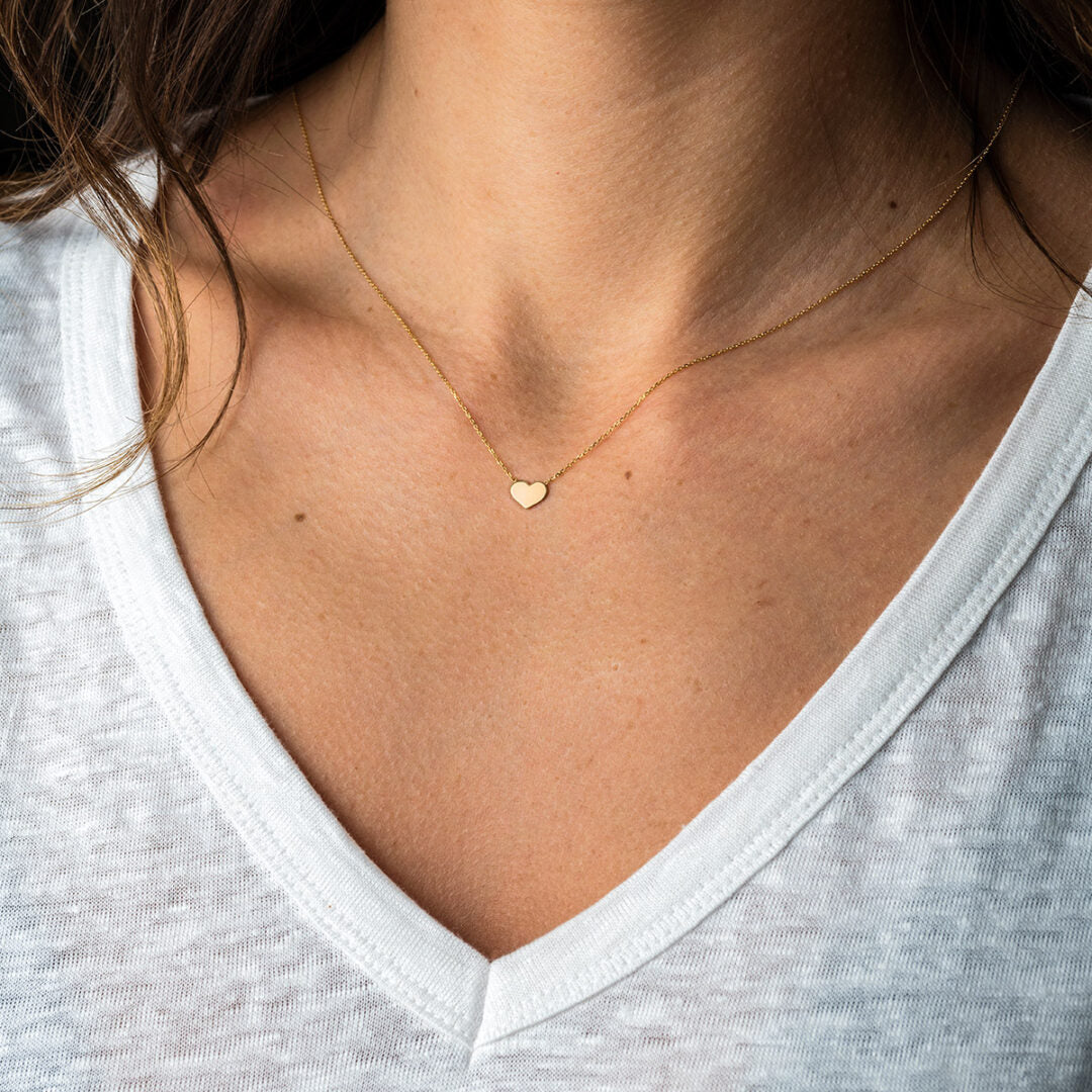 Heart Necklace - 14K Yellow Gold