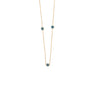 Blue Evil Eyes Necklace- 14K Gold — Blue