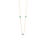 Blue Evil Eyes Necklace- 14K Gold — Turquoise