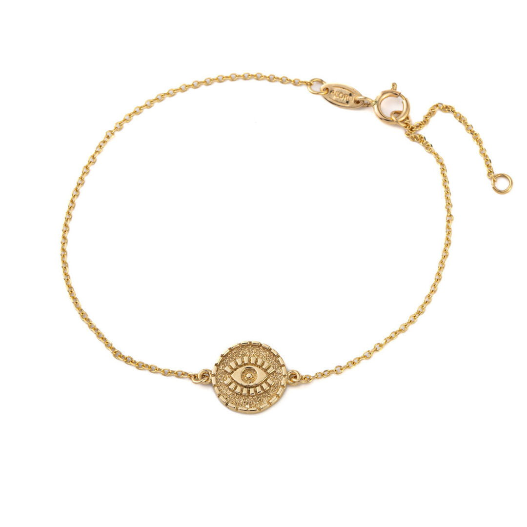 Round Eye Bracelet - 14K Yellow Gold