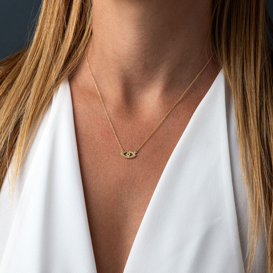 Eye Necklace – 14K Gold