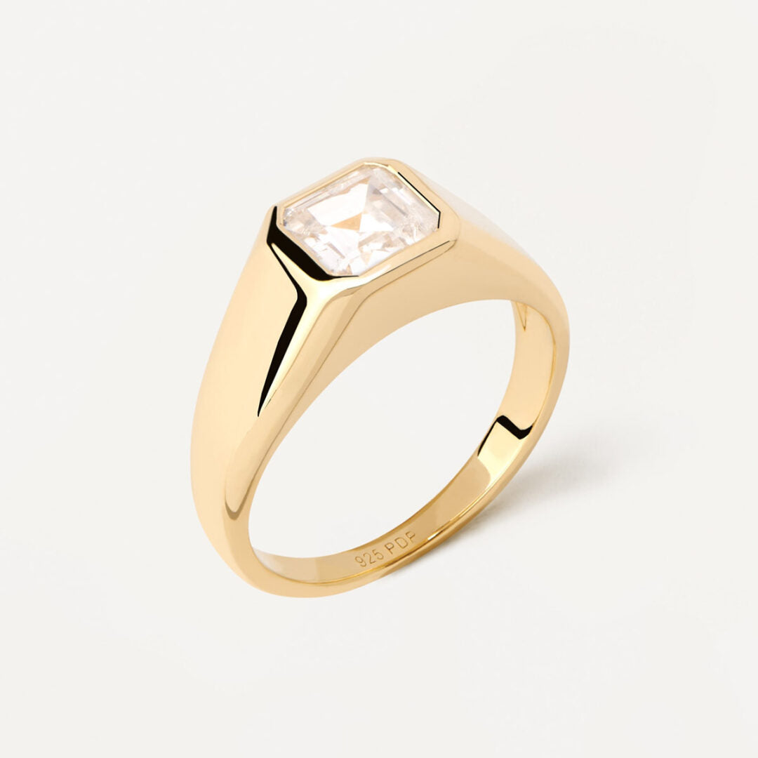 PD Paola Square Shimmer Stamp Ring