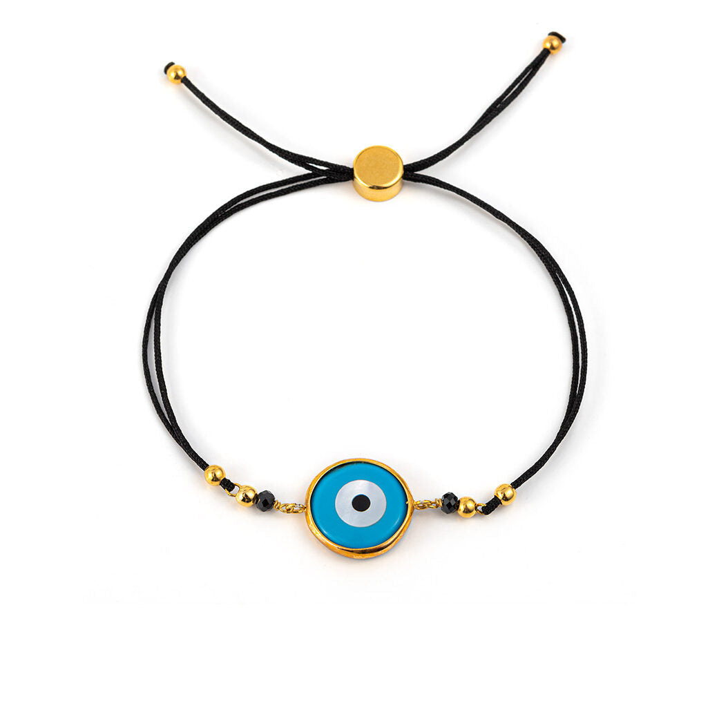 Evil Eye Cordon Bracelet - Silver and Gold Plated