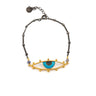 925 Sterling Silver Eye Bracelet with Enamel — Blue