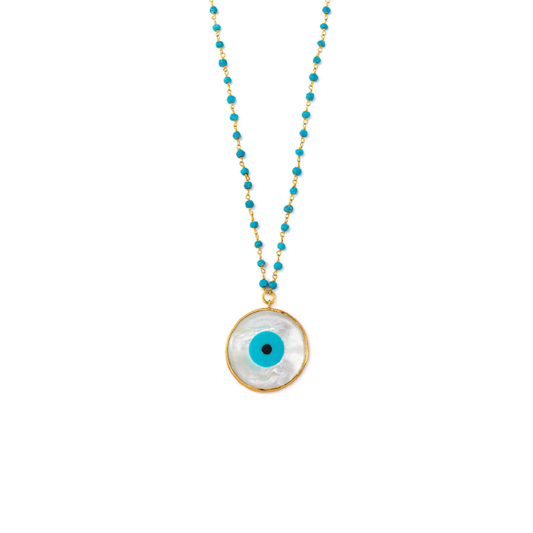 Evil Eye Rozario Necklace - 925 Sterling Silver