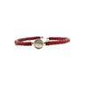 Phaistos Disc Leather Bracelet - 925 Sterling Silver — Bordo