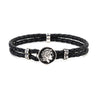 Alexander the Great Leather Bracelet - 925 Sterling Silver — Brown