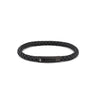 Axion Leather Bracelet with Black Stainless Steel Clasp — Black