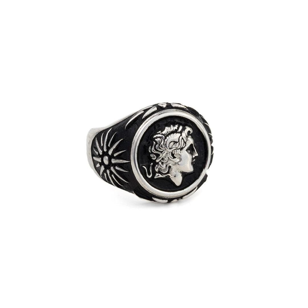 925 Sterling Silver Alexander the Great Vergina Ring