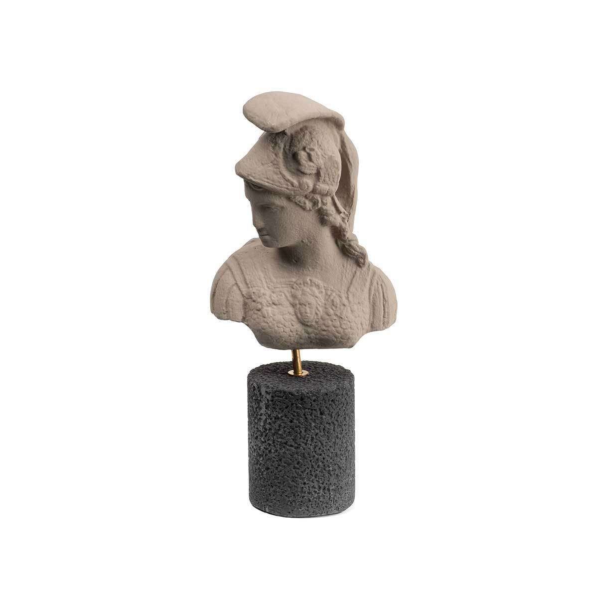 Athena Bust Sculpture – Mythology Inspired Home Decor — Grey