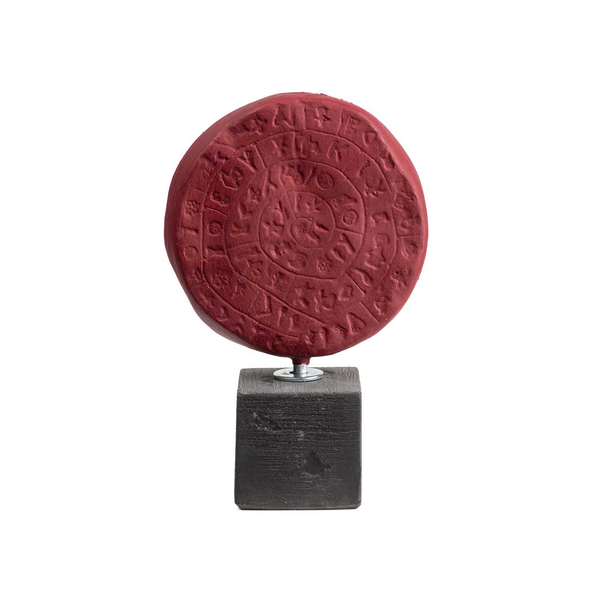 Phaistos Disc Sculpture Inspired by Minoan Civilization — Bordo