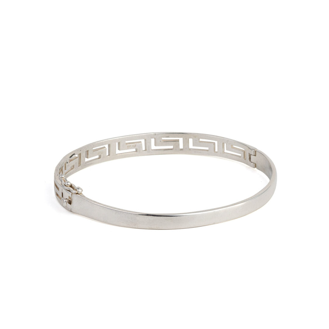 Meander Bangle Bracelet – 925 Sterling Silver