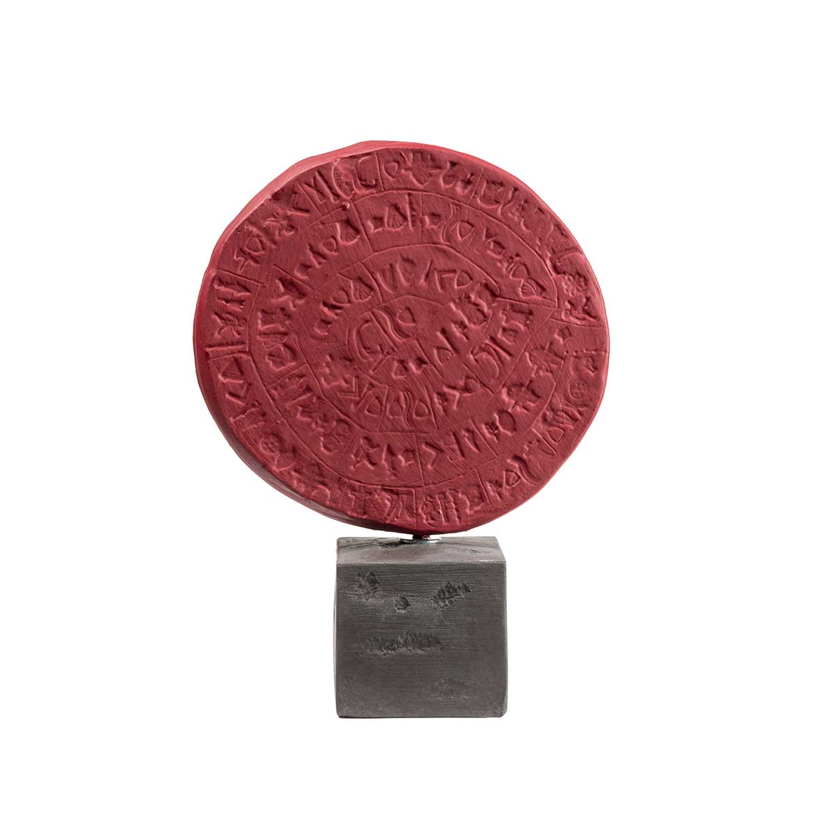 Phaistos Disc Sculpture Inspired by Minoan Civilization — Bordo