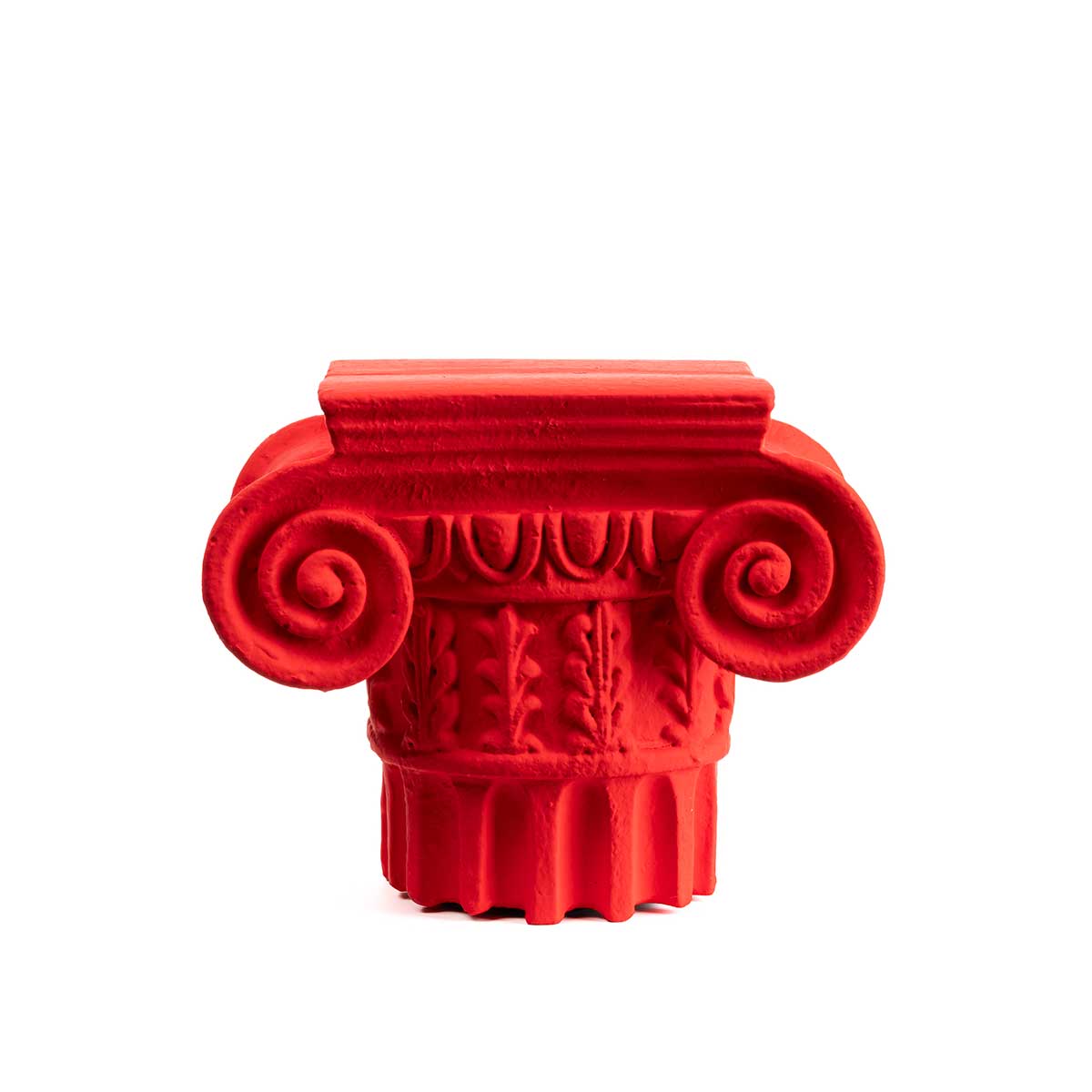 Ancient Greek Ionic Column Sculpture — Red